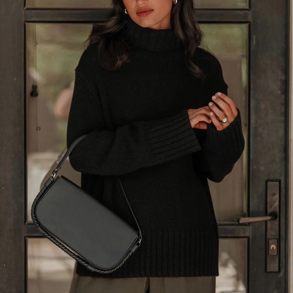 Jenni Kayne Cashmere Jet Turtleneck Sweater